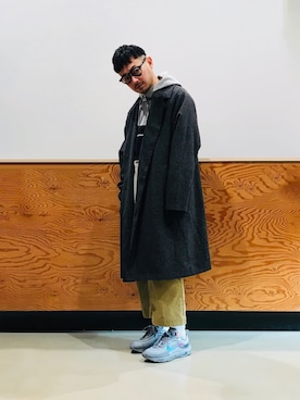 「THE SHOP TK （ザ ショップ ティーケー ）のアイテム（チェスターコート）」を使った、tsuruta.dressteriorさん（メンズ・163cm）の冬コーディネート