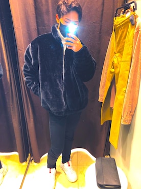 「PUBLUX（パブリュクス）のアイテム（ブルゾン）」を使った、ごった煮の善さん（メンズ・175cm）の冬コーディネート