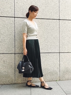 「Aquazzura（アクアズーラ）のアイテム」を使った、la gracieuxさん（レディース・165cm）の夏コーディネート