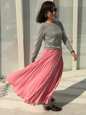 「スエット」｜「アイテム（その他シューズ）」を使った、la gracieuxさん（レディース・165cm）の秋コーディネート
