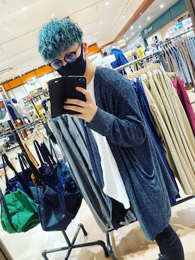 「H&M（エイチ・アンド・エム）のアイテム（カーディガン/ボレロ）」を使った、YUTAKAさん（メンズ・167cm）の秋コーディネート