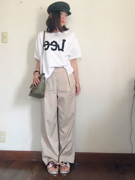 「monable（モナブル）のアイテム」を使った、Maho Nishigamiさん（レディース・160cm）の夏コーディネート