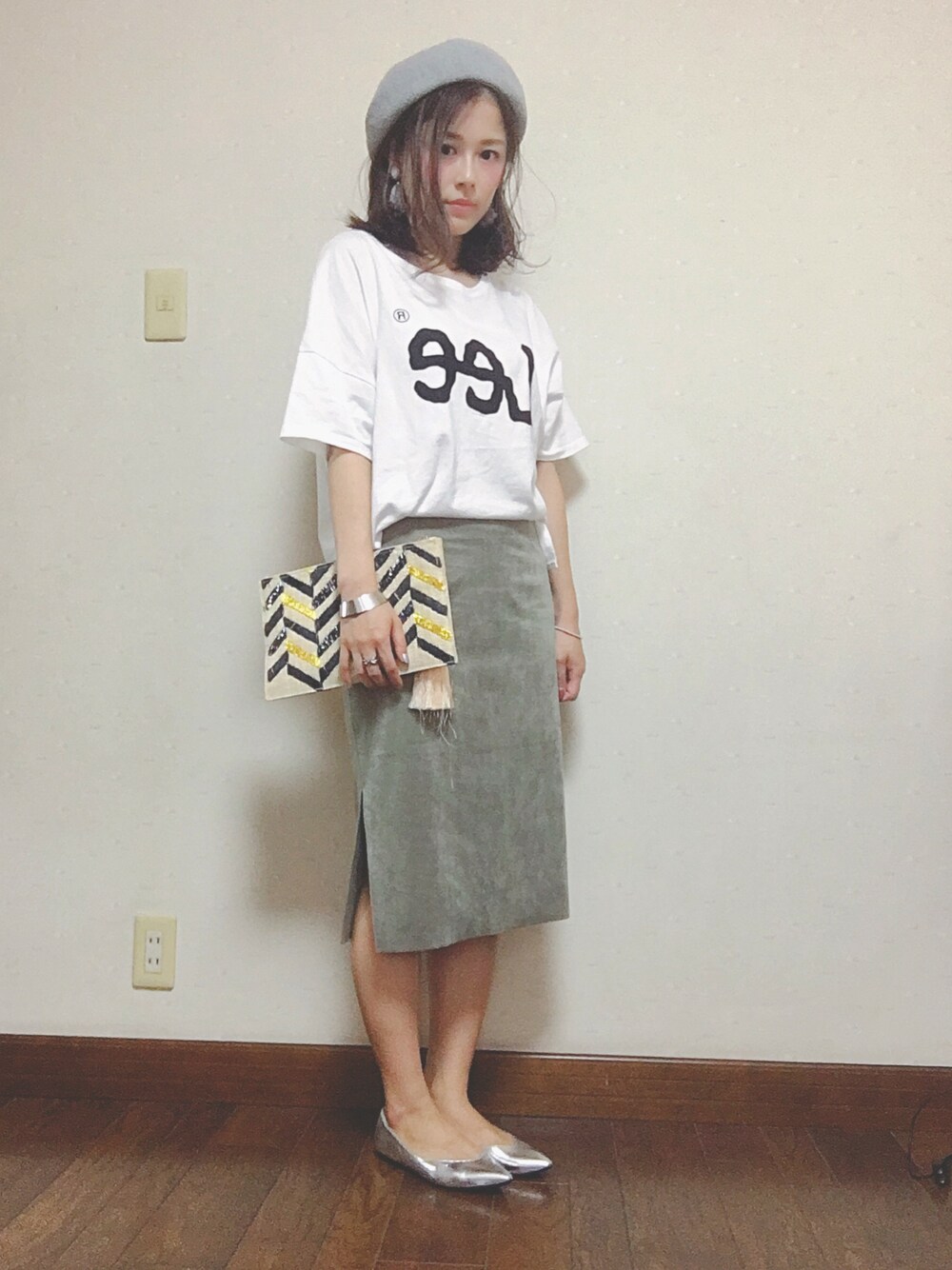 Maho Nishigamiさんの「フェイクスウェードタイトスカート◆（Noble）」を使ったコーディネート