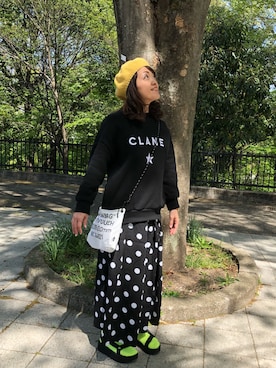 「CLANE（クラネ）のアイテム（スウェット）」を使った、⭐️Ⓜ︎aYuⓂ︎i⭐️さん（レディース・157cm）の春コーディネート