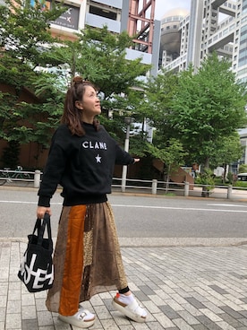 「CLANE（クラネ）のアイテム（スウェット）」を使った、⭐️Ⓜ︎aYuⓂ︎i⭐️さん（レディース・157cm）の夏コーディネート
