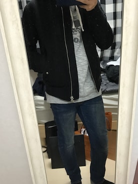 「Roots Canadaのアイテム（トップス）」を使った、kochanさん（メンズ・170cm）の冬コーディネート