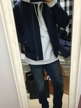 「JOURNAL STANDARD（ジャーナルスタンダード）のアイテム（MA-1）」を使った、kochanさん（メンズ・170cm）の冬コーディネート