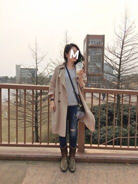 「春コート」｜ミキリナさん（レディース・163cm）の春コーディネート