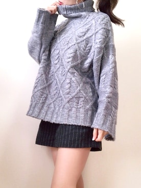 「Aco Design（アコデザイン）のアイテム（トップス）」を使った、ミキリナさん（レディース・163cm）の冬コーディネート