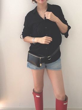 「長靴コーデ」｜ミキリナさん（レディース・163cm）の夏コーディネート