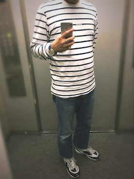 「Supreme （シュプリーム）のアイテム（Tシャツ/カットソー、ホワイト系）」を使った、Su®︎さん（メンズ・178cm）の夏コーディネート