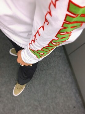 「L/S TEE」｜Su®︎さん（メンズ・178cm）の秋コーディネート