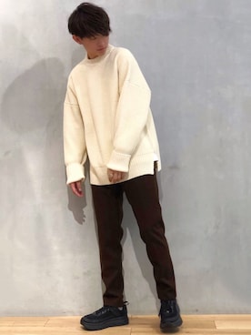 「LIDNM（リドム）のアイテム（財布/小物）」を使った、たいち / モテ男製造機 さん（メンズ・170cm）の冬コーディネート