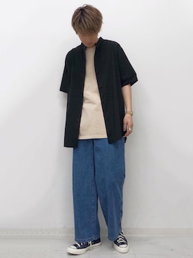 「 Tシャツ」｜たいち / モテ男製造機 さん（メンズ・170cm）の夏コーディネート