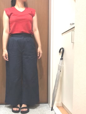 「スカラップ」｜「アイテム（キャミソール）」を使った、m.さん（レディース・161cm）の夏コーディネート