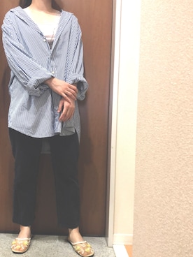 「Omekashi（オメカシ）のVレースフレンチプルオーバー（Tシャツ/カットソー）」を使った、m.さん（レディース・161cm）の春コーディネート