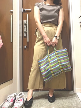 「by boe（バイボー）のアイテム」を使った、m.さん（レディース・161cm）の夏コーディネート