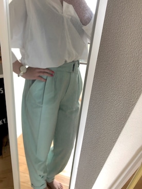 「H&M（エイチ・アンド・エム）のアイテム（アナログ腕時計）」を使った、Harukaさん（レディース・160cm）の春コーディネート