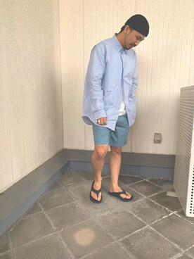 「Scye（サイ）のアイテム（トップス）」を使った、すぎえさん（メンズ・172cm）の春コーディネート