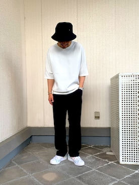 「Scye（サイ）のアイテム（帽子）」を使った、すぎえさん（メンズ・172cm）の春コーディネート