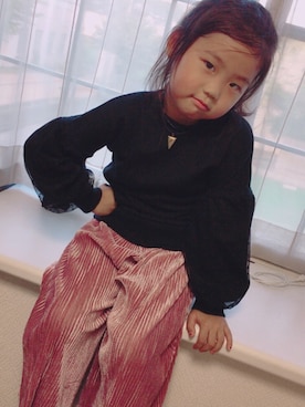 「R（アール）のアイテム（その他）」を使った、y..chan❤︎さん（キッズ・120cm）の冬コーディネート