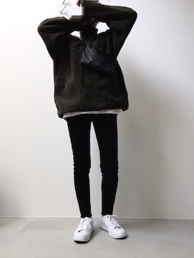 「キャンプスタイル」｜「アイテム（その他アウター）」を使った、Uさん（レディース・165cm）の冬コーディネート
