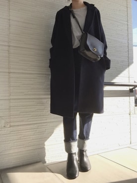 「オールドコーチ」｜「アイテム（その他アウター）」を使った、Uさん（レディース・165cm）の冬コーディネート