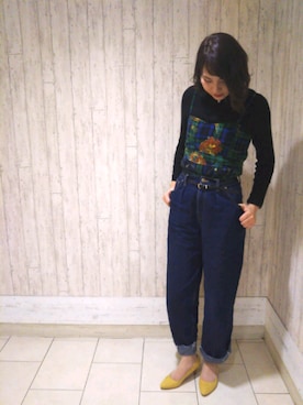 「ビスチェ×デニム」｜ORientalTRaffic高田馬場さん（レディース・163cm）の冬コーディネート