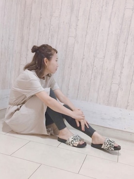 「ファーサンダル」｜ORientalTRaffic高田馬場さん（レディース・157cm）の夏コーディネート