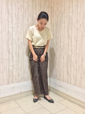 「Abercrombie&Fitch（アバークロンビーアンドフィッチ）のアイテム（トップス）」を使った、ORientalTRaffic高田馬場さん（レディース・163cm）の夏コーディネート