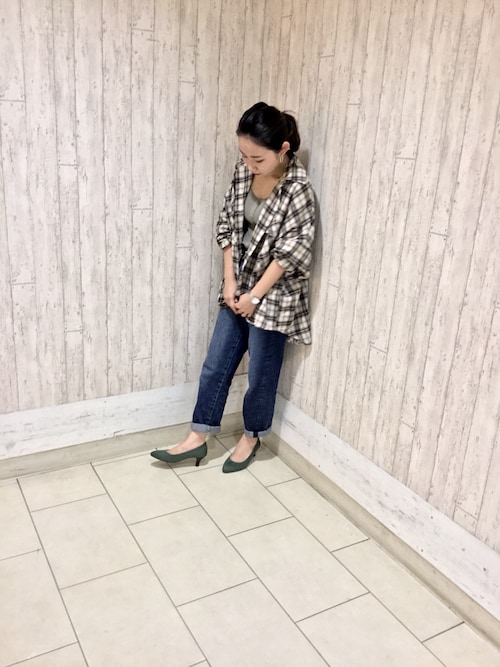 Orientaltraffic高田馬場 Oriental Traffic Emio Style 高田馬場店 しまむらのシャツ ブラウスを使ったコーディネート Wear