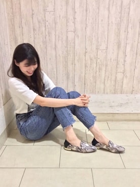 「DHOLIC（ディーホリック）のアイテム（パンツ）」を使った、ORientalTRaffic高田馬場さん（レディース・163cm）の秋コーディネート