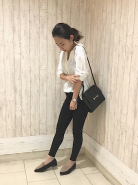「agnes b.（アニエスベー）のアイテム（アナログ腕時計）」を使った、ORientalTRaffic高田馬場さん（レディース・163cm）の秋コーディネート