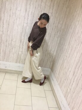 「パンプス×靴下」｜ORientalTRaffic高田馬場さん（レディース・163cm）の秋コーディネート