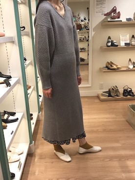 「しまむら（シマムラ）のアイテム（スカート）」を使った、ORientalTRaffic高田馬場さん（レディース・163cm）の春コーディネート