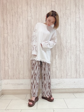 「Lattice（Lattice）のアイテム（アクセサリー）」を使った、ORientalTRaffic高田馬場さん（レディース・163cm）の春コーディネート