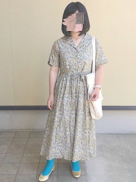 「one after another NICE CLAUP（ワンアフターアナザーナイスクラップ）のアイテム（パンプス）」を使った、Riiさん（レディース・155cm）の夏コーディネート