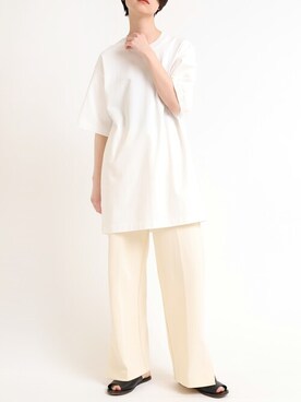 チュニックを使った「白Tシャツ」の人気ファッションコーディネート - WEAR