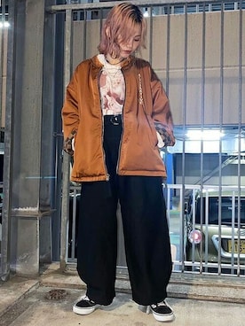 「RNA（アールエヌエー）のアイテム（その他アウター）」を使った、RNA MEDIA ZOZOTOWN STAFFさん（レディース・153cm）の秋コーディネート