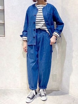 「ワーク」｜「アイテム（その他アウター）」を使った、RNA MEDIA ZOZOTOWN STAFFさん（レディース・169cm）の秋コーディネート