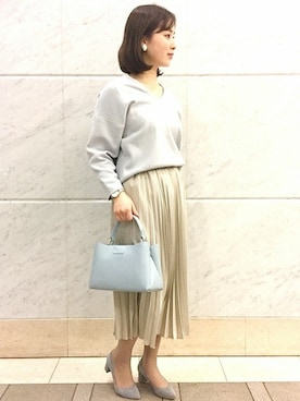 「Simplicite（サンプリシテ）のアイテム」を使った、N.MURATAさん（レディース・157cm）の夏コーディネート