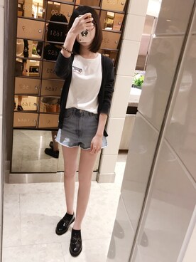 「shorts」｜「アイテム（ジャケット/アウター）」を使った、Ivy さん（レディース・155cm）の夏コーディネート