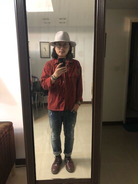 「アイテム（ブルゾン）」を使った、Liu  Rayさん（メンズ・167cm・30代）の秋コーディネート