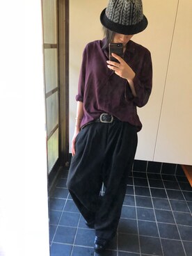 「KMRii（ケムリ）のアイテム（ブーツ）」を使った、monaさん（レディース・160cm）の秋コーディネート