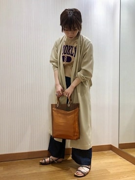 「ラフスタイル」｜「アイテム（その他アウター）」を使った、WOMEN'S STAFFさん（レディース・160cm）の春コーディネート