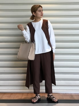 「SHIPS」｜「アイテム（ワンピース/ドレス）」を使った、WOMEN'S STAFFさん（レディース・158cm）の春コーディネート