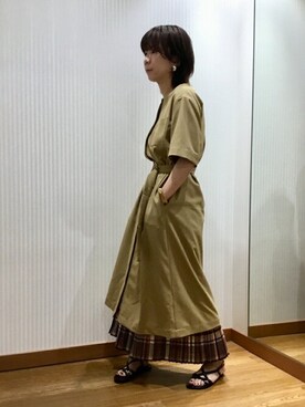 「SHIPS」｜「アイテム（ワンピース/ドレス）」を使った、WOMEN'S STAFFさん（レディース・160cm）の春コーディネート