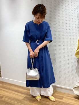 「SHIPS」｜「アイテム（ワンピース/ドレス）」を使った、WOMEN'S STAFFさん（レディース・160cm）の春コーディネート