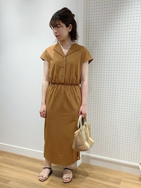 「SHIPS」｜「アイテム（ワンピース/ドレス）」を使った、WOMEN'S STAFFさん（レディース・157cm）の春コーディネート