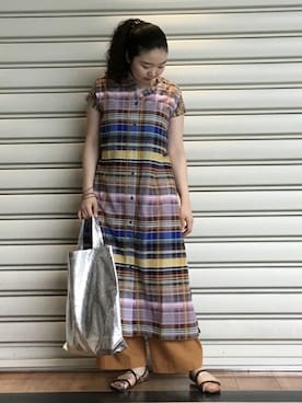 「SHIPS for women」｜「アイテム（サロペット/オーバーオール）」を使った、WOMEN'S STAFFさん（レディース・162cm）の春コーディネート